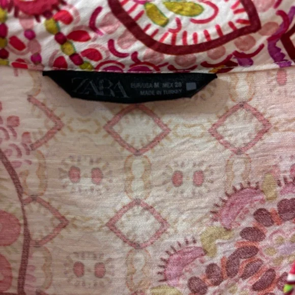 Zara Medium Patchwork Blouse Top - Picture 14 of 16